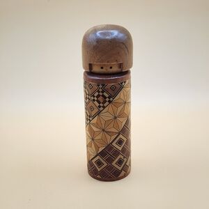 Beautiful Japanese Geometric Pattern Kokeshi Toothpick Holder Home Decor